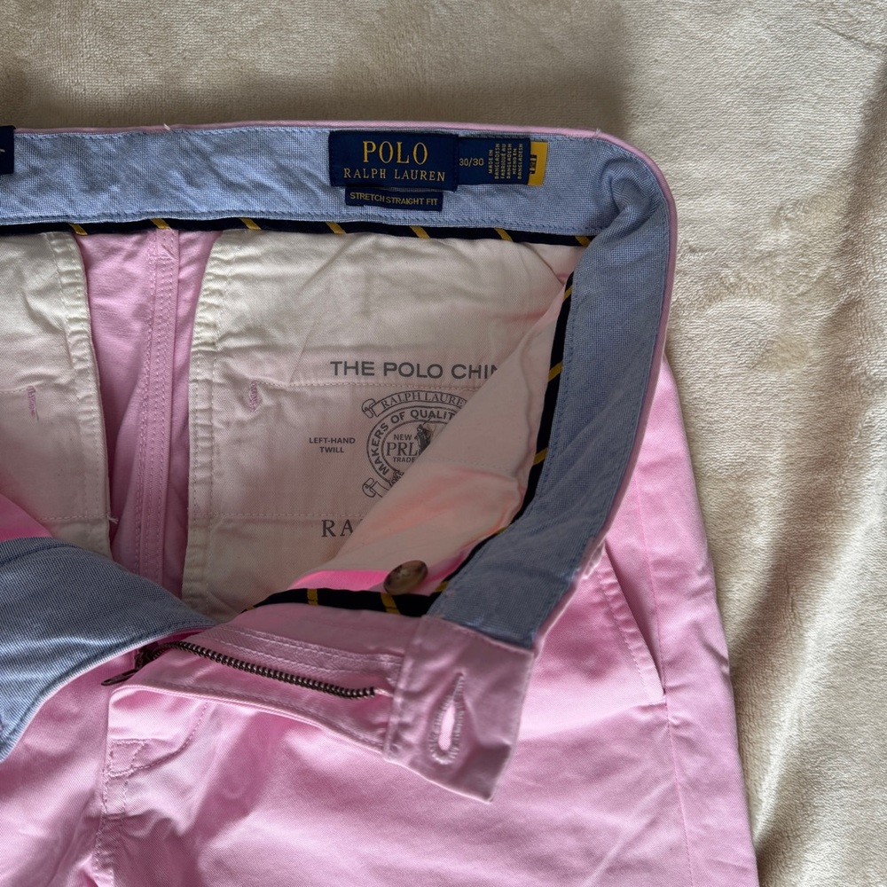 Polo Ralph Lauren Men’s Pink Chino Pants Stretch Straight Fit NWT - Picture 4 of 8